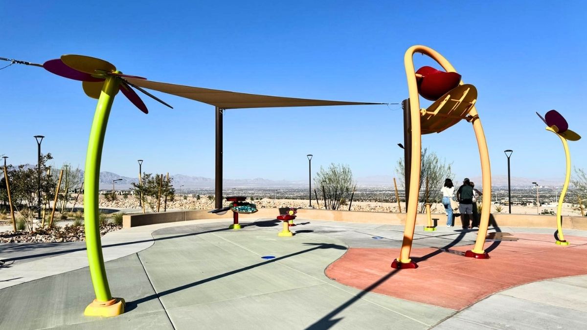 children’s playground area at grand park in summerlin west