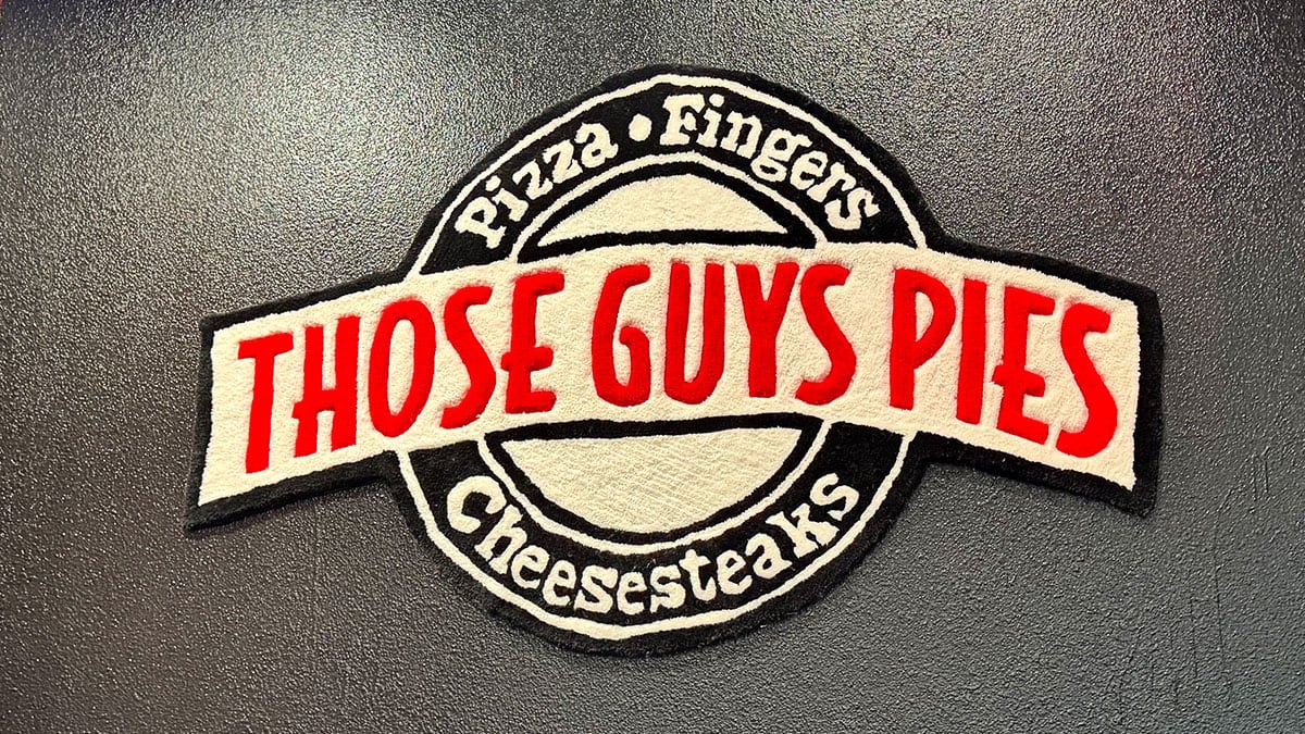 sign and branding inside those guys pies pizza restaurant in las vegas
