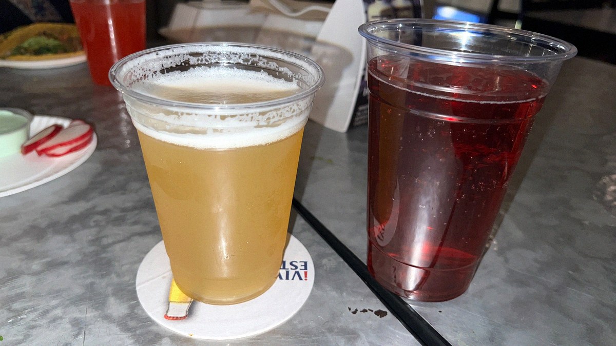 Taco Y Taco Beer And Drinks Closeup