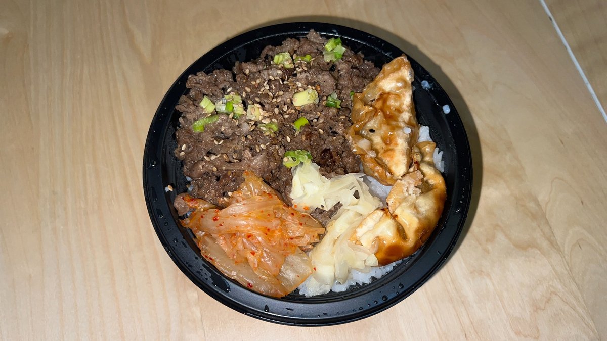 Beef Bulgogi Don with Gyoza