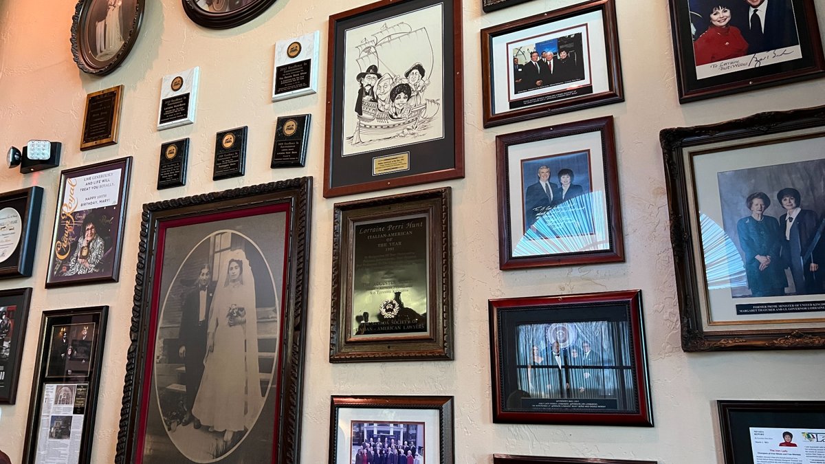 Bootlegger Italian Bistro History Wall and Awards