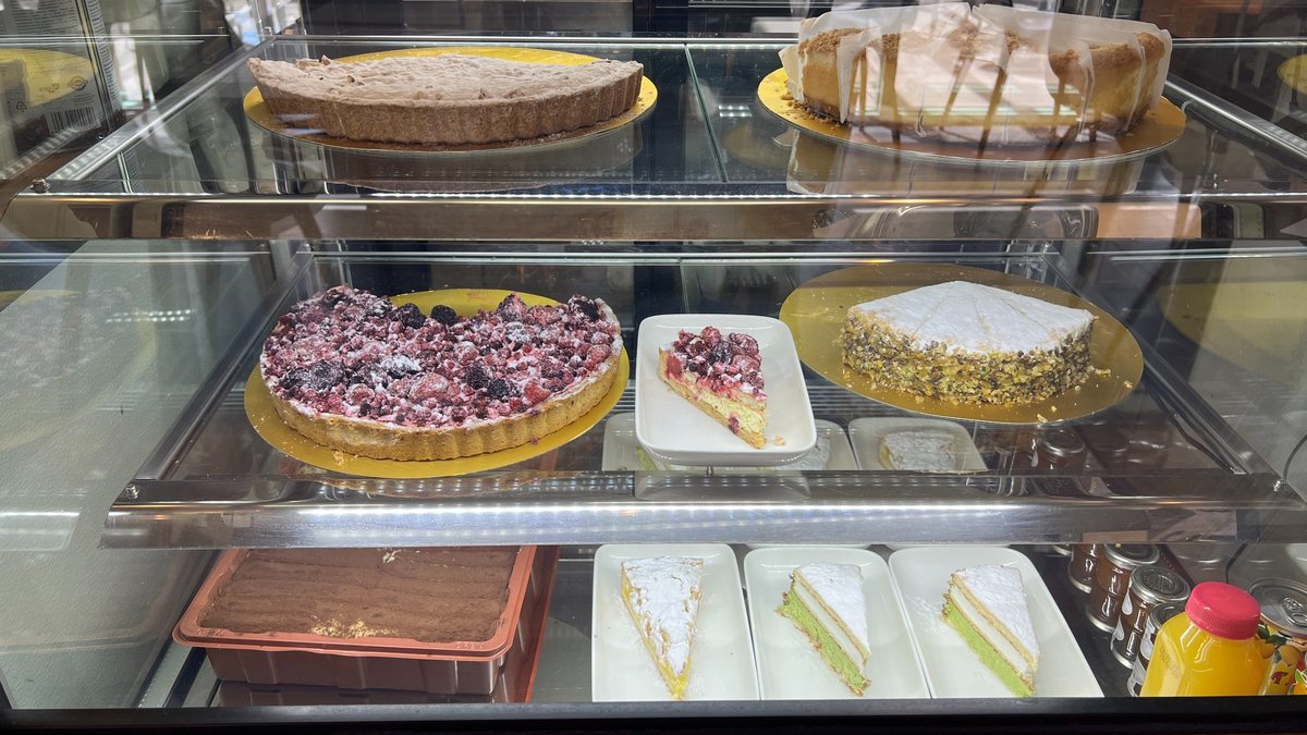Torino Cafe Cakes Tarts Desserts Display