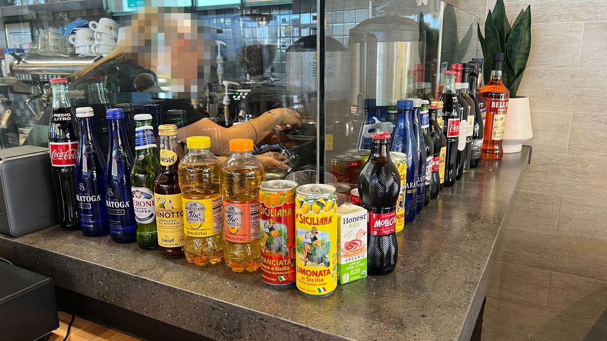 Torino Cafe Italian Drinks Counter Display