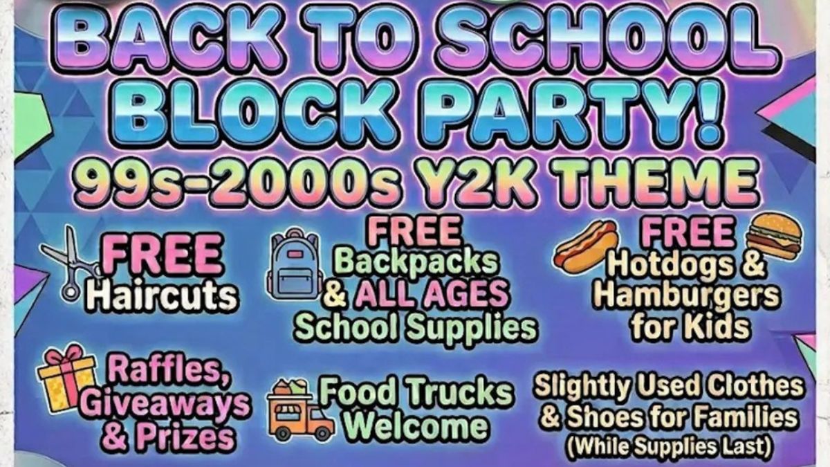 Back to School Backpack Giveaway & Block Party