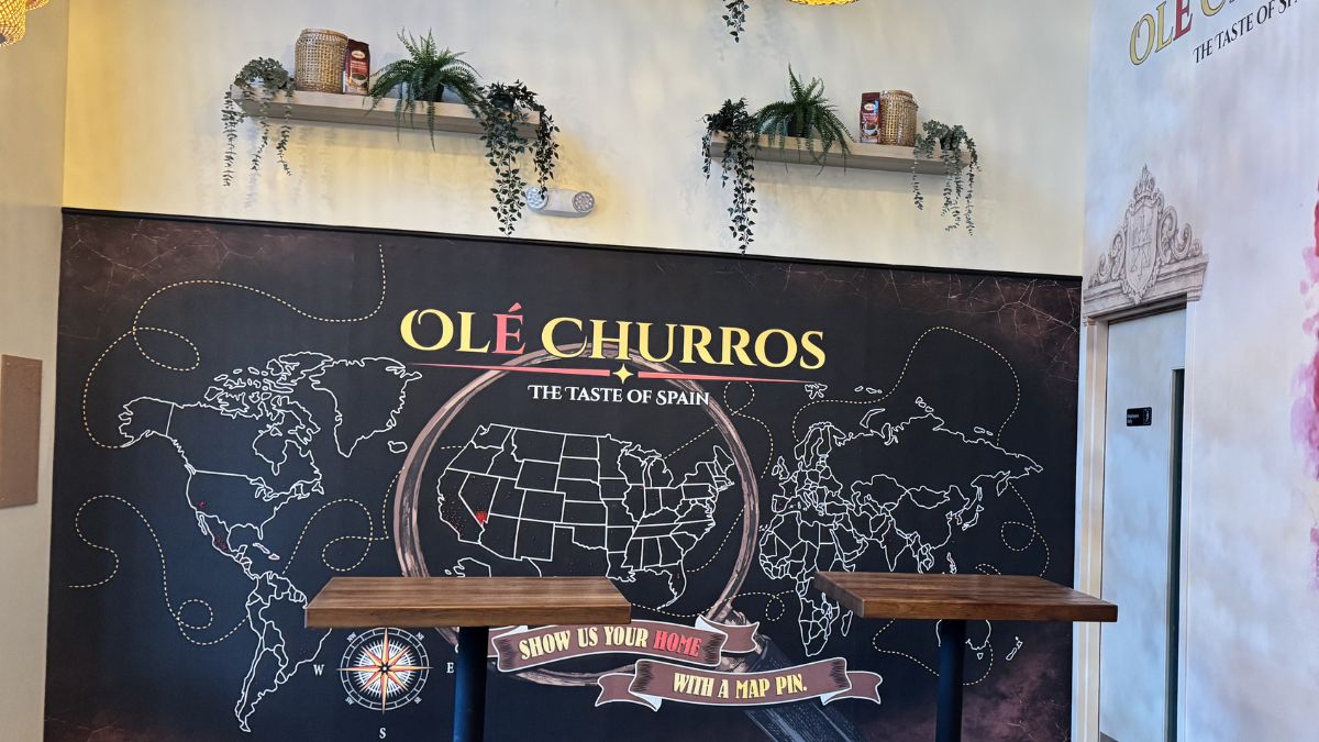 Map showing the location of Ole Churros Café in Downtown Summerlin, Las Vegas.