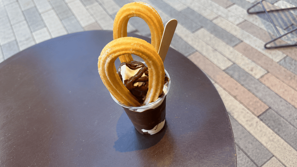 Ole Churros Cafe Soft Serve with Nutella