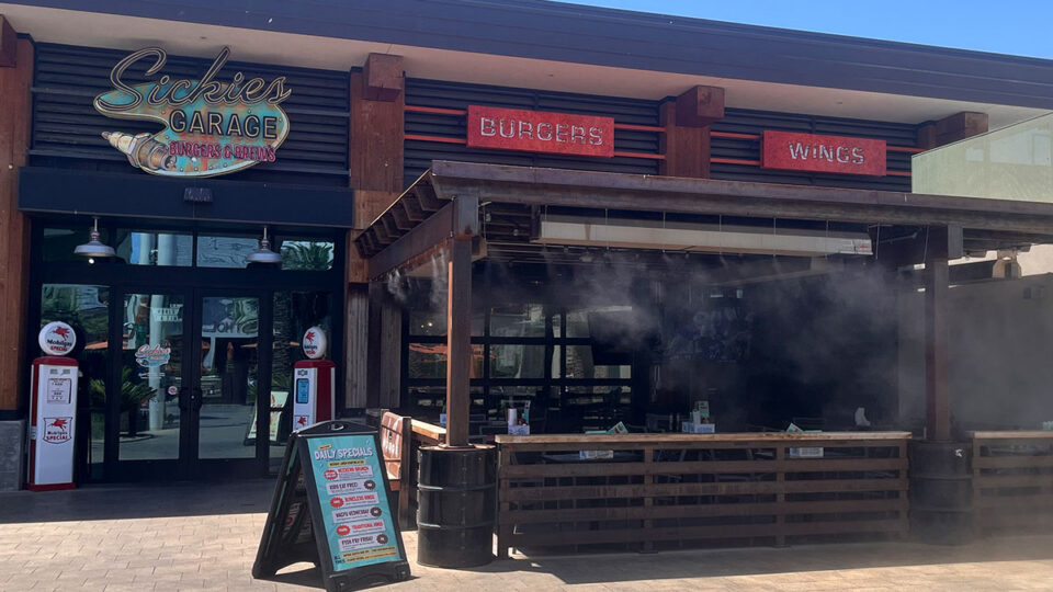 Exterior of Sickies Garage Burgers & Brews at Town Square Las Vegas