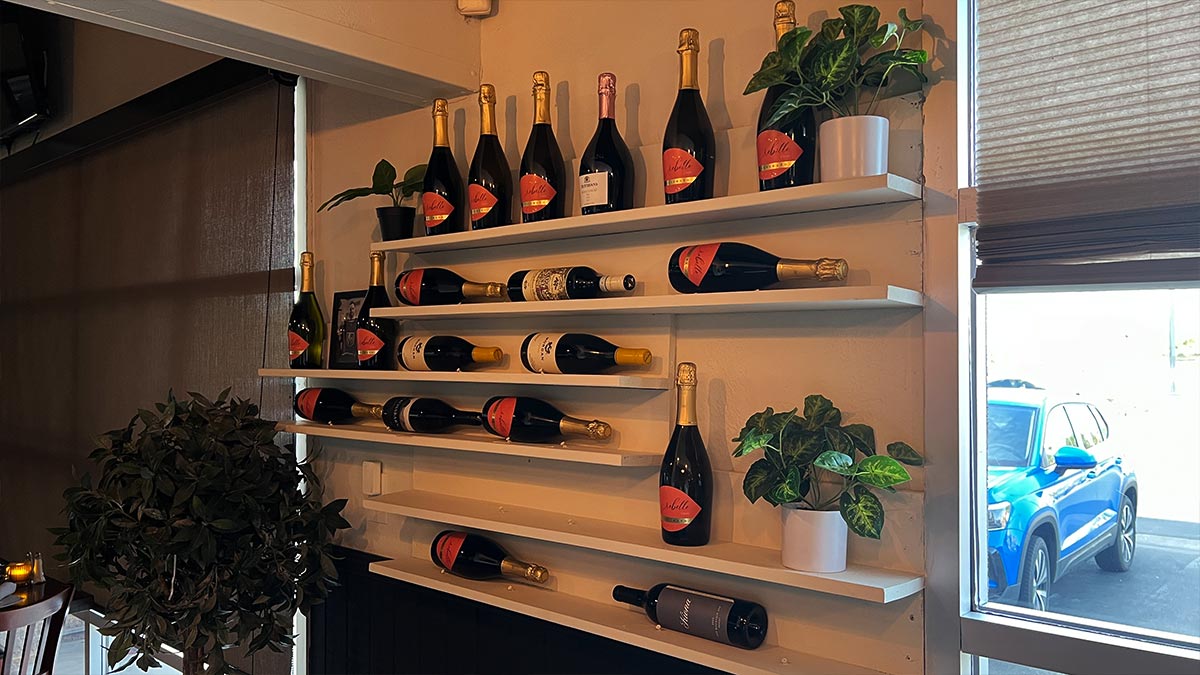 Trattoria Italia Wine Wall