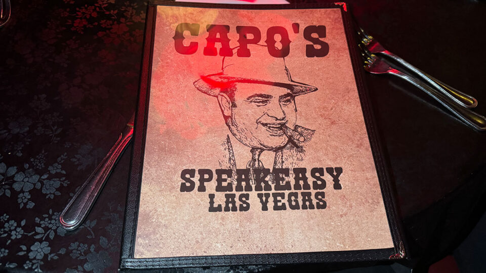 Menu at Capo's Italian Restaurant and Speakeasy in Las Vegas featuring Italian-American dishes