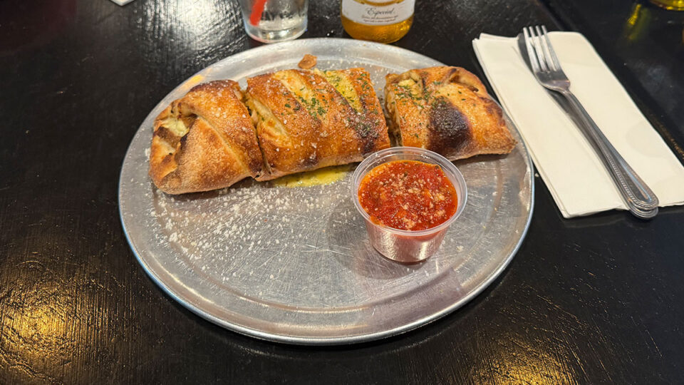 Eggplant Stromboli served at Marsigliano’s Pizzeria & More in Las Vegas