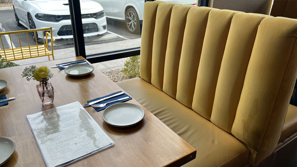 modern dining and seating area inside Good Morning Kitchen in Spring Valley Las Vegas