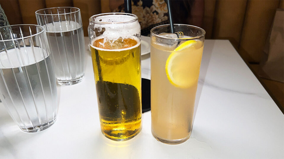 Rotating IPA and Love Island cocktail served at Braseria by EDO in Las Vegas